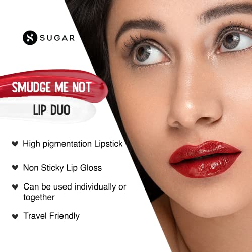 Image of SUGAR Cosmetics - Smudge Me Not - Lip Duo - 28 Trusty Rusty (Rust Red) - 3.5 ml - 2-in-1 Duo Liquid Lipstick with Matte Finish and Moisturizing Gloss