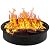 Outdoor Smokeless Fire Pit Ring Insert for Outside Wood Burning, 40-Inch Outer/36-Inch Inner, Heavy Duty Solid Metal Steel, Round Firepit Rim Liner for for DIY Above or In-Ground Campfire Rings