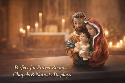 Image of Nativity Holy Family Idol | Baby Jesus, Mary & Joseph Christmas Prayer Statue, Xmas Dcor Showpiece, Car Dashboard God Idol & Christian Gift for Home