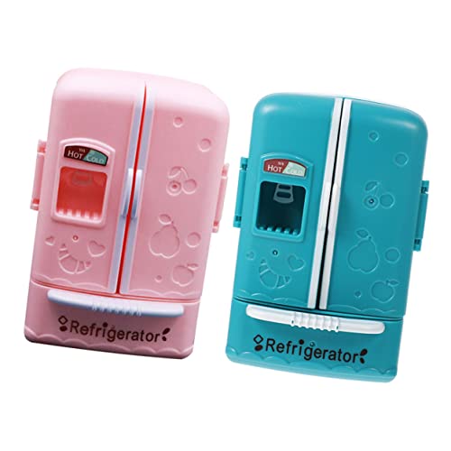 FRCOLOR 2 Piezas Doble Puerta Duradero Decoración Creativa para Accesorios de Muebles Azul y Rosa