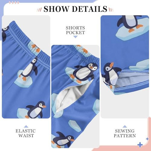 Pajama Bottoms, Pajamas Pant Cute Penguins Lounge Wear Casual Blue Sleep Long Pants Soft Pjs Sleepwear4