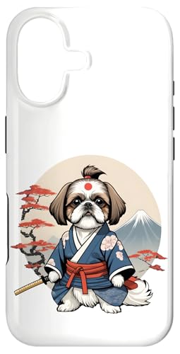 かわいいシーズー犬 サムライ - ヴィンテージ日本アートスタイル スマホケース iPhone 17 用