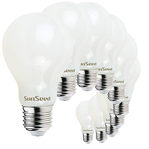 Ampoule filament LED E27 anti éblouissement opaline 9W standard