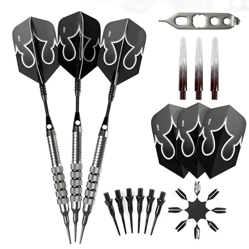 Viper Shot King 80% tungstène fléchettes embout souple avec étui, 20g