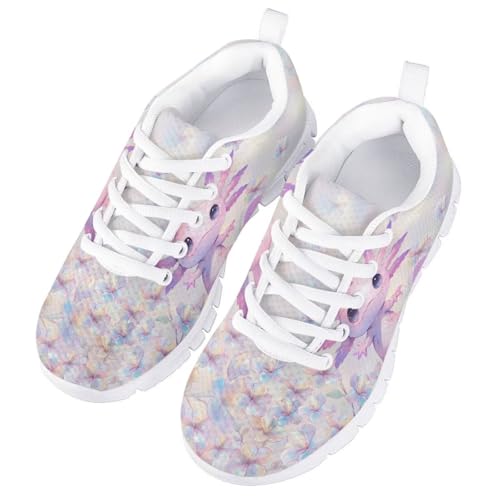 Yzaoxia Running Shoes for Girls Athletic Walking Sneakers Kids Tennis Shoes Mesh Barefoot Footwear Size 11-Size 52