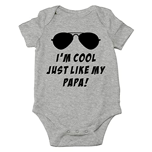 Image of AW Fashions I'm Cool Just Like My Papa Baby Bodysuit Funny Cute Adorable Infant Romper Outfit Boys Girls