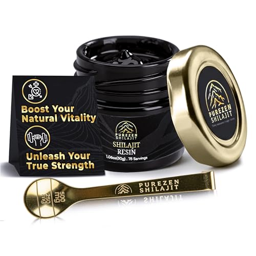 Shilajit Pure Himalayan Organic Resin 800mg with 75%+ Fulvic Acid, 85+ Trace Minerals from 18,000 ft...