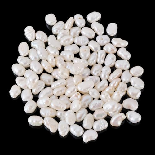 Image of Beadthoven Natural Freshwater Cultured Pearls 3.5-4.5mm Irregular Potato Gets Beads Oval Rice Loose Beads Charms for DIY Bracelets Necklace Earrings Home Party Decoration Hole