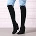 SACFOF Womens Over the Knee High Boots Suede Wedge Heel Long Stretch Boots Sexy Fashion Thigh High Tall Boots US6-11