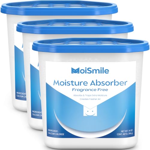 Image of Large Moisture Absorber Buckets, 14 oz Each, Fragrance Free, 3 Pack | 14 oz Net Fill Per Bucket; Visible Water Collection; Up to 90 Days; No Added Fragrance for Bathrooms and Closets