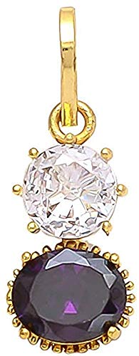 Finaldeals Zircon and Blue Sapphire Locket for Men and Women Neelam Stone Pendant