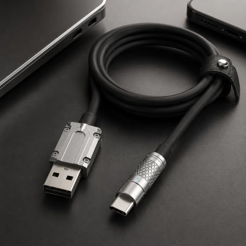 Image of 120W Type C to USB A Fast Charging Cable | Silicone Type C Data Cable