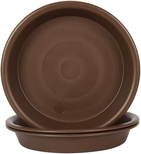 TITE Plant Saucer 16 inch,Heavy Large Planter Durable Thicker Plastic Plant Trays for Indoors and Outdoor,Plant Saucer Drip Trays,Brown (16 inch,Brown)