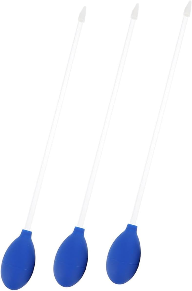 Hemoton 3pcs Aquarium Gravel Vacuum Cleaner Manual Water Changing Tool 35cm Blue Fish Tank Siphon Tube for Household Aquarium Cleaning and Substrate Maintenance