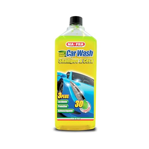 Mafra Ma-FRA h0930 Shampooing et Cire pour Voiture, Jaune Fluo, 1000 ML