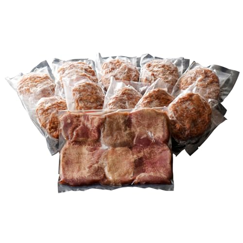 味付き厚切り牛タン3種食べ比べ約300gと山形牛入り牛タン生ハンバーグ約1200g(約120g×10個)食べ比べセット!