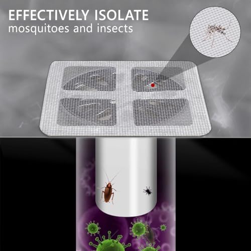 Image of 4 inchx4 inch Disposable Shower Drain Hair Catcher | Self-Adhesive, Insect-Proof Mesh Cover for Bathroom, Bathtub, Kitchen & Sink (10)