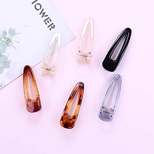 20 Pack Plastic Acrylic Resin Jelly Triangle Geometric Hollow Clear Vintage Candy Colorful Large Hair Clips Leopard Snap Duckbill Alligator Barrettes Hairpins Pins Grips Clamps Claws Hair Holder Bulk #TOP2