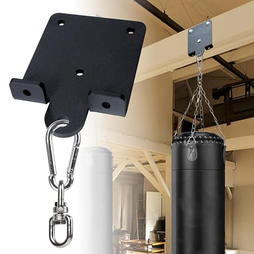 VANROUG Schwerer Boxsack-Aufhänger, robuste Taschen-Aufhänger, 360° drehbar, Wand-Deckenhalterung, Holzbalken-Haken für Boxen, Muay Thai-Training, Aerial Yoga, Schaukel und Hängematte (1)