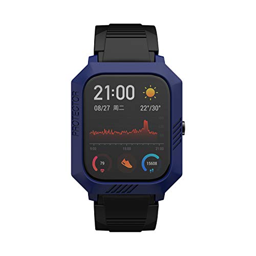 Image of SIKAI CASE SIKAI Bumper Case Cover for Amazfit GTS Anti-Scratch Lightweight Shockproof Screen Protector for Huami Amazfit GTS Smart Watch (Midnight Blue)