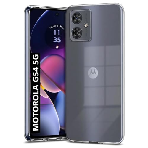 Image of COVERBLACK Soft Rubber Silicon Clear Back Cover Compatible Model for Motorola Moto G64 5G - Transparent