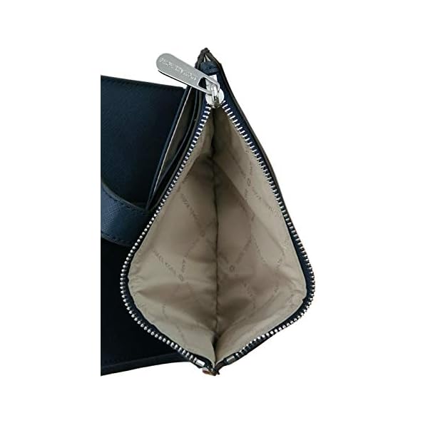 Michael Kors Jet Set Travel Double Zip Saffiano Leather Wristlet Wallet 2019 New Color (Navy), Medium