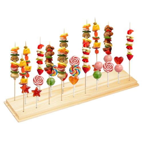 PH PandaHall 29 Trous Présentoir à Lollipops en Bois Présentoir en Bois Aperitif Buffet Support pour Bâtonnets de Bonbons pour Dessert Mariage Fête...