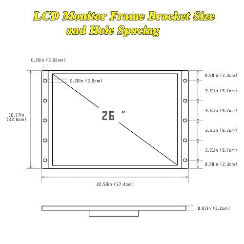 Image of UNICO 26inch Arcade Replacement Monitor with Mounting Bracket, 4:3 Ratio LCD Monitor for HDMI /VGA /CGA /EGA Old CRT Arcade Machine - 26 inch