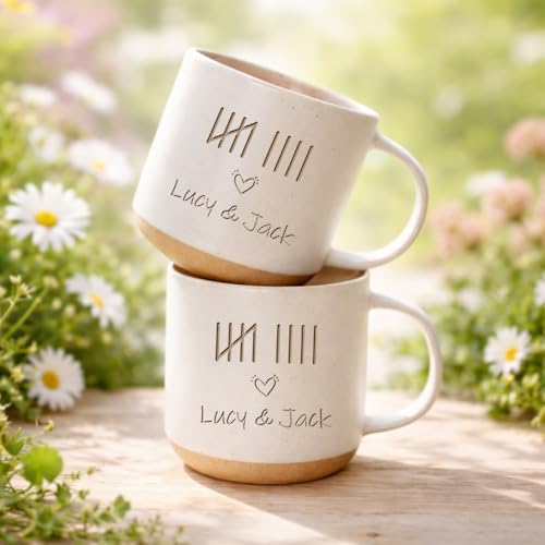 Taza de cerámica personalizada para aniversario 9 años miniatura 1