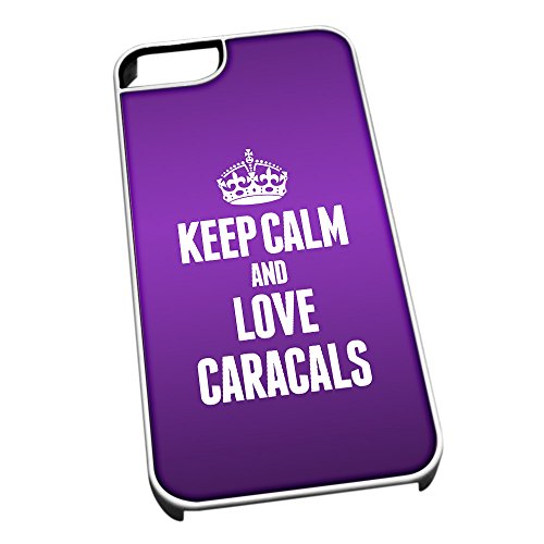 Bianco Cover per iPhone 5/5S 2402 Viola Keep Calm