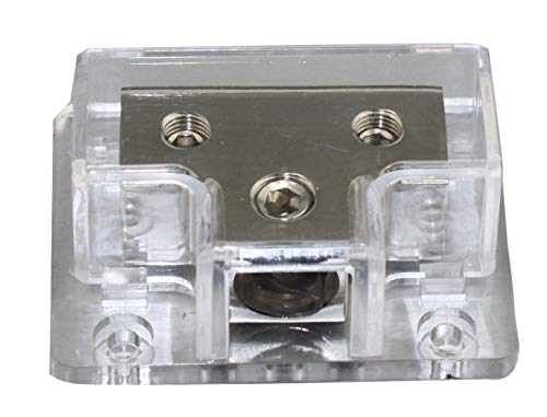 Audio Power Distribution Block 1x0GA in 2x4GA Out Amp Installation Car Audio Parts PD033-4GA