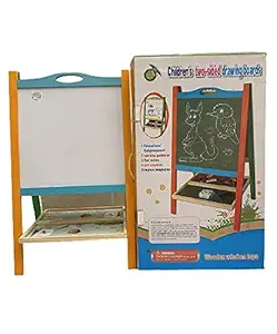 V.K 3 - 1 Wooden White Board Black Board with Stand Return Gifts Use for Studies Making Drawings