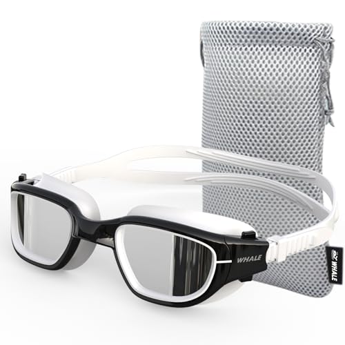 Lunettes de natation polarisées Whale A2 anti-buée noir blanc