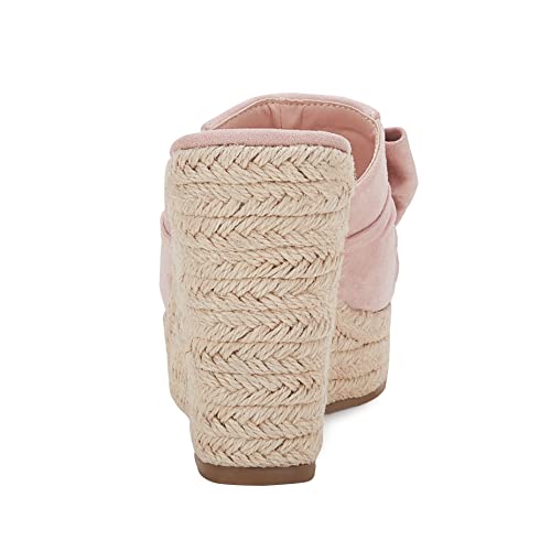 Image of PiePieBuy Womens Platform Espadrilles Slip On Wedge Sandals Bow Tie Open Toe Slides Shoes