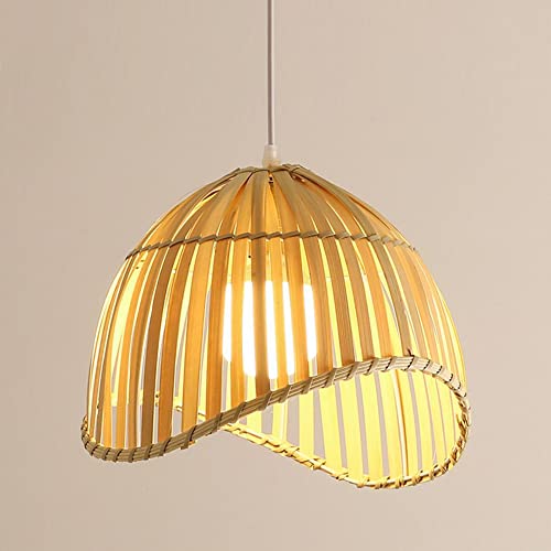 Luminaire de plafond en rotin tressé réglable pour décoration chambre nature