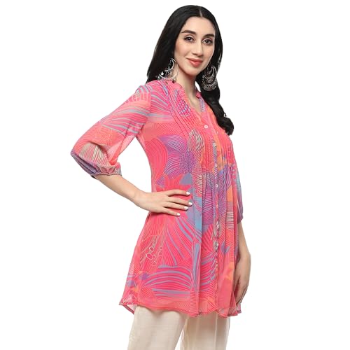 Image of BIBA Women Polyester Straight Fit Kurta