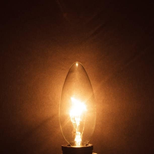 Miniatura 8 de Candelabro incandescente de punta de torpedo de 40 W, bombillas regulables transparentes y base de candelabro E26 mediana, bombillas transparentes