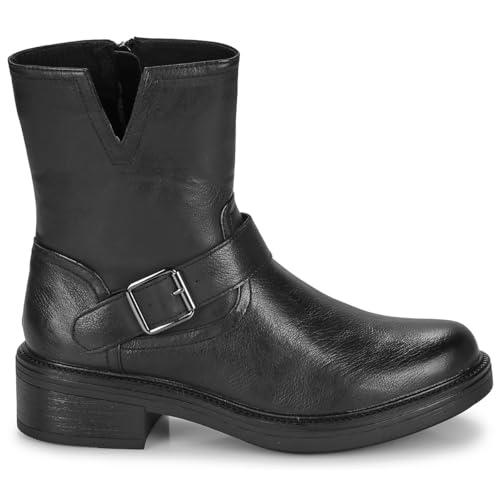 Boots noires CHATTAWAK à talon décroché bas et zip - 3