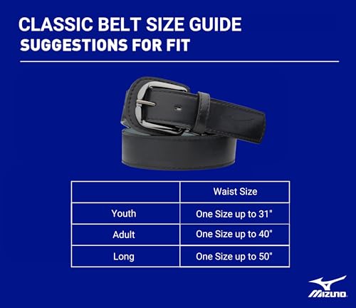 Mizuno unisex-adult Leather Classic Belt3