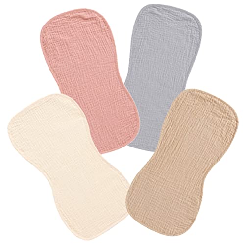 Bavoirs pour bébé en mousseline douce SHOWERORO lot de 4 absorbants haute qualité