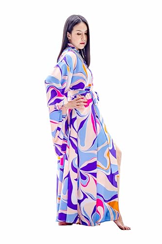 Image of Na'Rak Women's Kimono Robe, Full-Wrap Yukata Style Long Soft Loungewear Luxury Dressing Gown