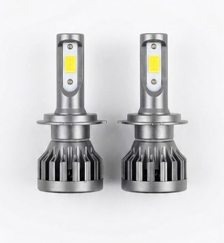 DISCORAMA - COPPIA LAMPADINE LED H7 55W PER AUTO MOTO KIT FARI CON VENTOLA DI RAFFREDDAMENTO ATTIVO DISSIPATORE IN ALLUMINIO ALTA LUMINOSITA LUCE BIANCA