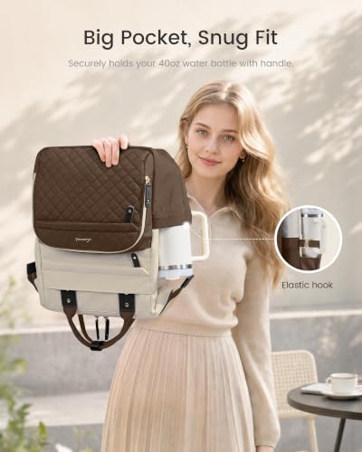 Image of LOVEVOOK Laptop Backpack Women Quilted Teacher Nurse Work Backpack Purse