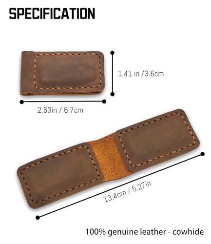 Personalized Money Clip, Custom Leather Engraved with Magnetic Closure, Handmade Customized Monogrammed Money Clip for Men3