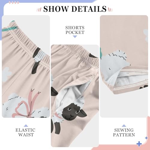 Leaping Lamb Boys Pants Boys Athletic Pants Long Pant for Boywith Pockets Wide-Leg Size 6-14Y4