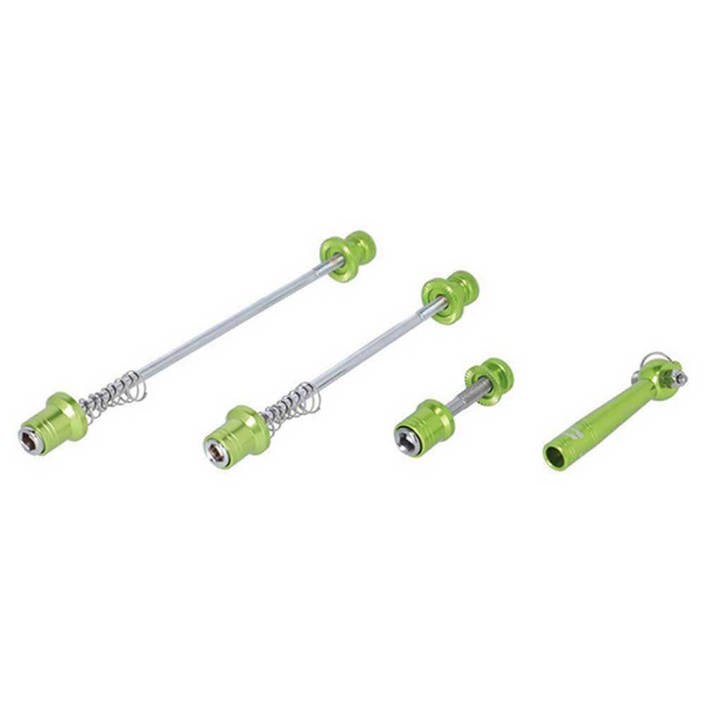 XLC QR-L08 Quick Lock Set with Anti-Theft Spare Parts, Unisex Adults, Green (Green), One Size