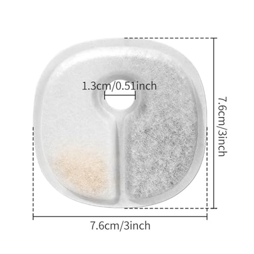 Filtro de repuesto multilayer recambio para fuente de agua de gatos miniatura 3