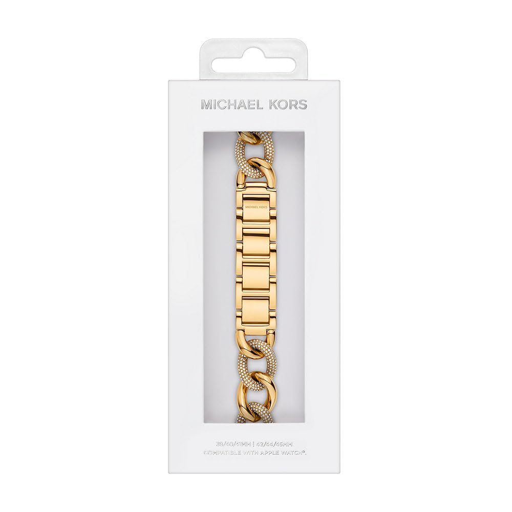 Michael Kors damski pasek ze stali nierdzewnej lub octanu kompatybilny z Apple Watch® 38 mm/40 mm/41 mm