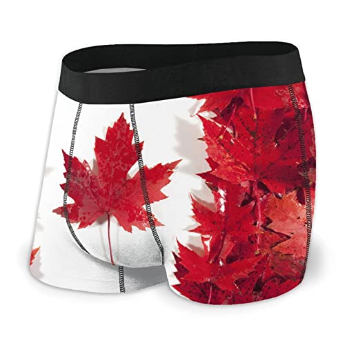 HKITCHENUS Canadian Flag Of Canada Boxer Briefs Underwear For Mens Medium Black