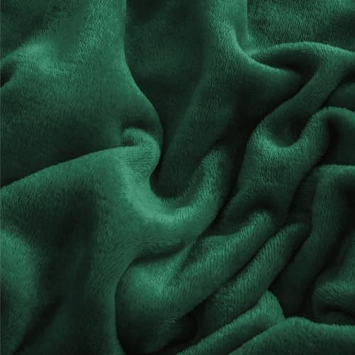Image of BEDELITE Flannel Sheets King Size Dark Green - Super Soft Fleece Sheets Set Fluffy Extra Plush, 4 Piece(Include Fitted Sheet, Flat Sheet, 2 Pillowcases)